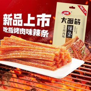 【卫龙】辣条大面筋-香辣味/吮指烤肉味 106G