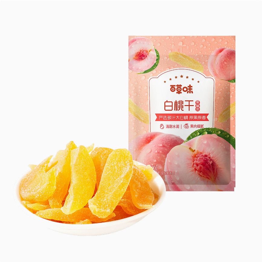 【百草味】红心芭乐干/白桃干/冻干草莓脆/混合冻干水果