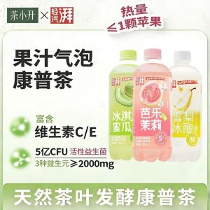 【茶小开】轻汽湃-芭乐茉莉康普茶/雪梨冰酿 500ML