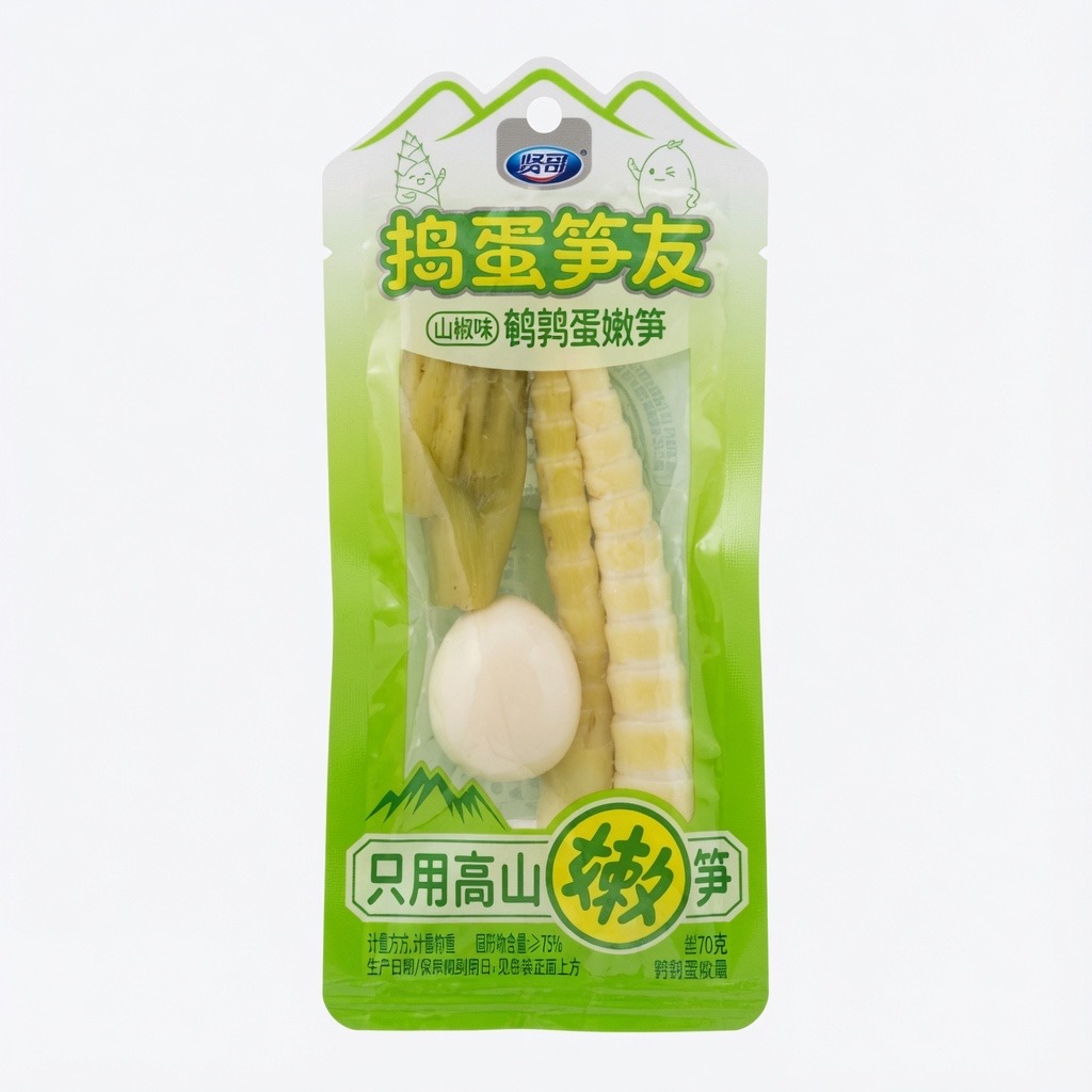 【贤哥】捣蛋笋友-山椒味鹌鹑蛋嫩笋