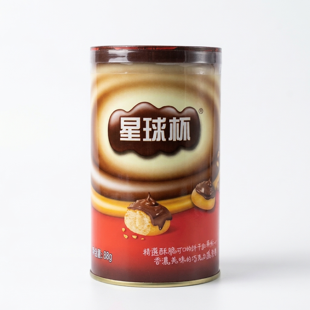 【甜甜乐】星球杯巧克力浆饼干粒 88G