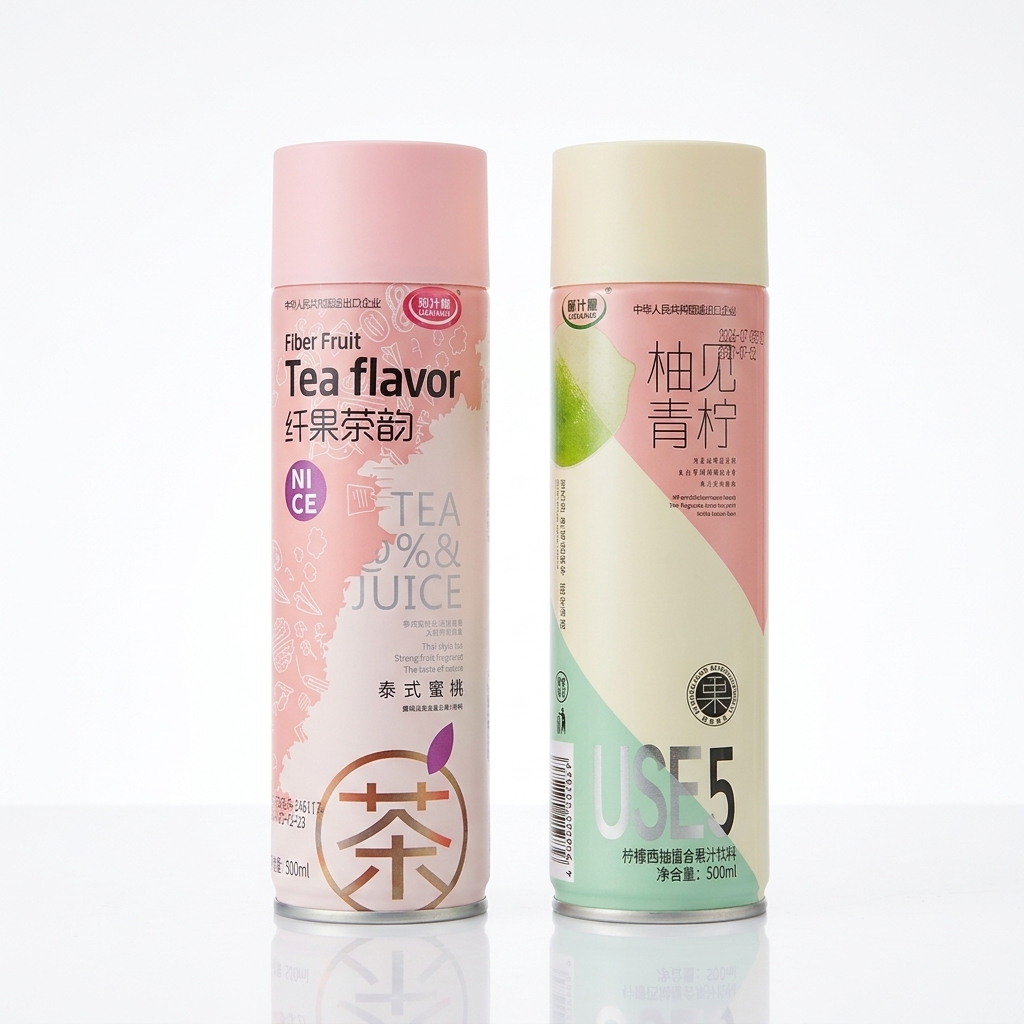 【粒汁健】复合果汁-柚见青柠/纤果茶韵-泰式蜜桃乌龙茶 500ML